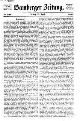 Bamberger Zeitung Samstag 22. August 1863