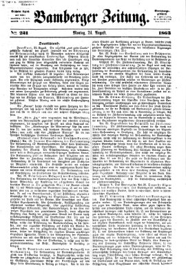 Bamberger Zeitung Montag 24. August 1863