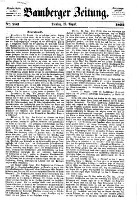 Bamberger Zeitung Dienstag 25. August 1863