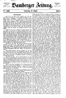 Bamberger Zeitung Donnerstag 27. August 1863