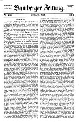 Bamberger Zeitung Freitag 28. August 1863