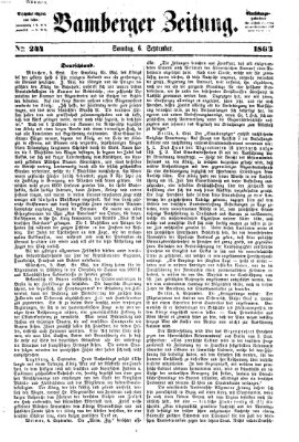 Bamberger Zeitung Sonntag 6. September 1863