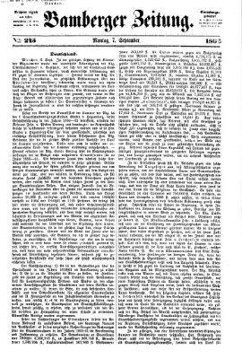 Bamberger Zeitung Montag 7. September 1863