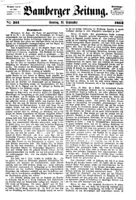 Bamberger Zeitung Sonntag 13. September 1863