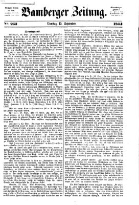 Bamberger Zeitung Dienstag 15. September 1863