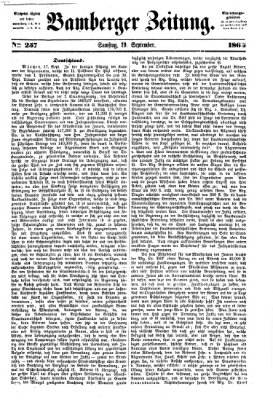 Bamberger Zeitung Samstag 19. September 1863