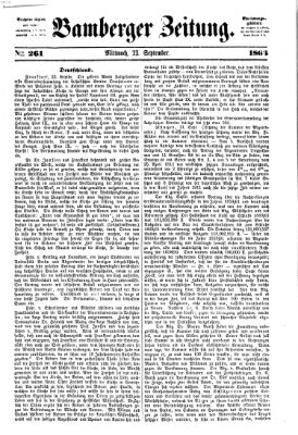 Bamberger Zeitung Mittwoch 23. September 1863