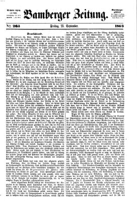 Bamberger Zeitung Freitag 25. September 1863