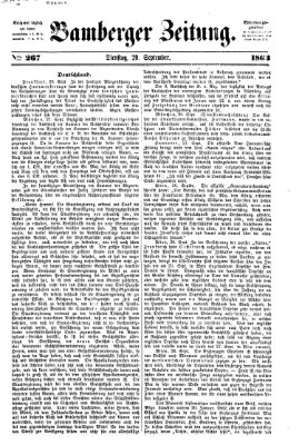 Bamberger Zeitung Dienstag 29. September 1863