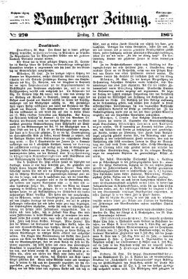 Bamberger Zeitung Freitag 2. Oktober 1863