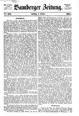 Bamberger Zeitung Samstag 3. Oktober 1863