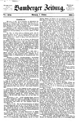 Bamberger Zeitung Mittwoch 7. Oktober 1863