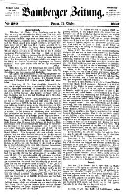 Bamberger Zeitung Montag 12. Oktober 1863