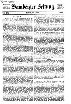 Bamberger Zeitung Mittwoch 14. Oktober 1863