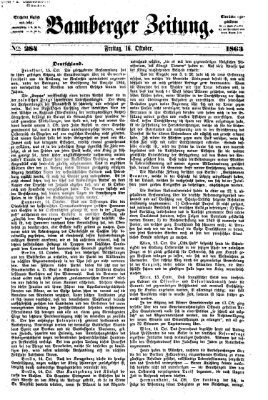 Bamberger Zeitung Freitag 16. Oktober 1863