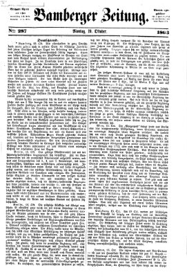 Bamberger Zeitung Montag 19. Oktober 1863