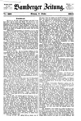 Bamberger Zeitung Mittwoch 21. Oktober 1863