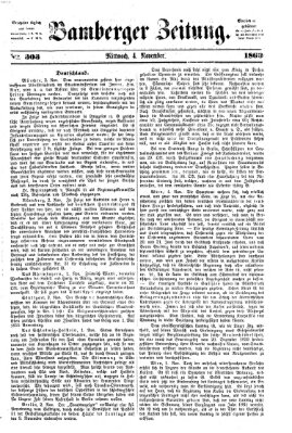 Bamberger Zeitung Mittwoch 4. November 1863