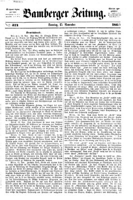 Bamberger Zeitung Sonntag 15. November 1863