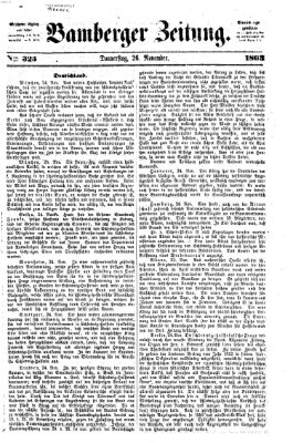 Bamberger Zeitung Donnerstag 26. November 1863