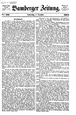 Bamberger Zeitung Donnerstag 3. Dezember 1863