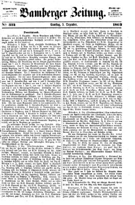 Bamberger Zeitung Samstag 5. Dezember 1863