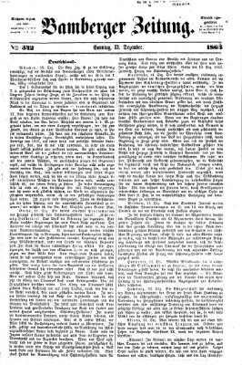 Bamberger Zeitung Sonntag 13. Dezember 1863