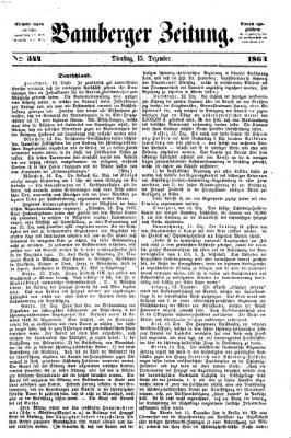 Bamberger Zeitung Dienstag 15. Dezember 1863