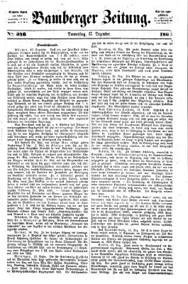 Bamberger Zeitung Donnerstag 17. Dezember 1863