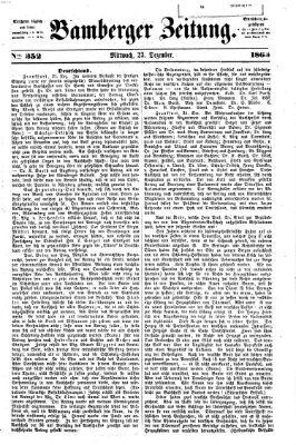 Bamberger Zeitung Mittwoch 23. Dezember 1863