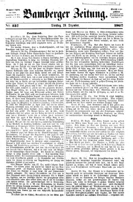 Bamberger Zeitung Dienstag 29. Dezember 1863