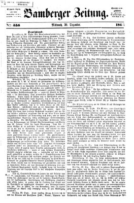 Bamberger Zeitung Mittwoch 30. Dezember 1863