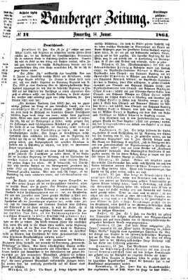 Bamberger Zeitung Donnerstag 14. Januar 1864