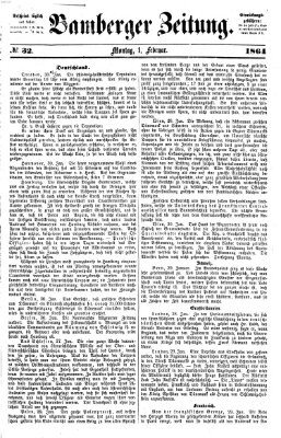 Bamberger Zeitung Montag 1. Februar 1864