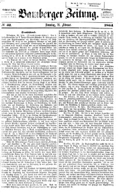 Bamberger Zeitung Sonntag 21. Februar 1864