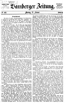 Bamberger Zeitung Montag 22. Februar 1864