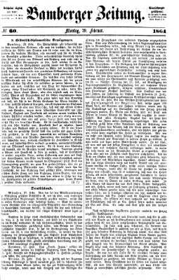 Bamberger Zeitung Montag 29. Februar 1864