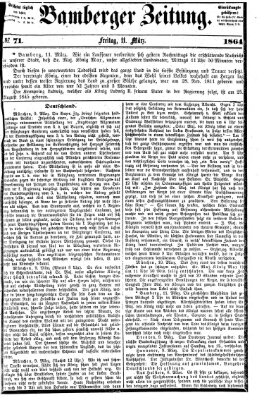 Bamberger Zeitung Freitag 11. März 1864