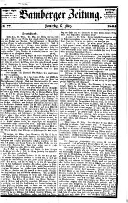 Bamberger Zeitung Donnerstag 17. März 1864