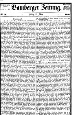 Bamberger Zeitung Freitag 18. März 1864