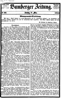 Bamberger Zeitung Sonntag 20. März 1864