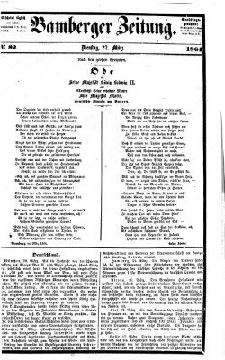 Bamberger Zeitung Dienstag 22. März 1864