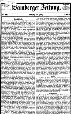 Bamberger Zeitung Samstag 26. März 1864