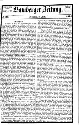 Bamberger Zeitung Donnerstag 31. März 1864