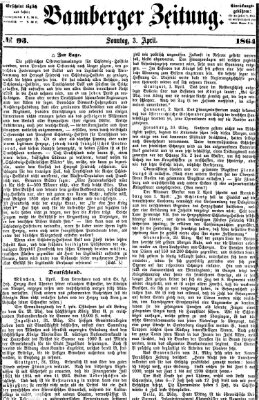 Bamberger Zeitung Sonntag 3. April 1864