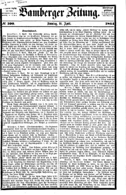 Bamberger Zeitung Sonntag 10. April 1864