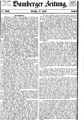 Bamberger Zeitung Dienstag 19. April 1864