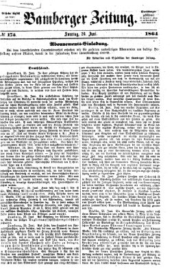 Bamberger Zeitung Sonntag 26. Juni 1864