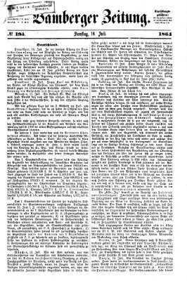 Bamberger Zeitung Samstag 16. Juli 1864