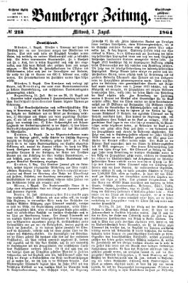 Bamberger Zeitung Mittwoch 3. August 1864